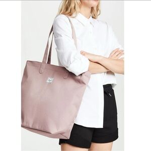 NWT Herschel Supply Co Mica Tote Zippered Shoulder Bag Carry All Ash Rose
